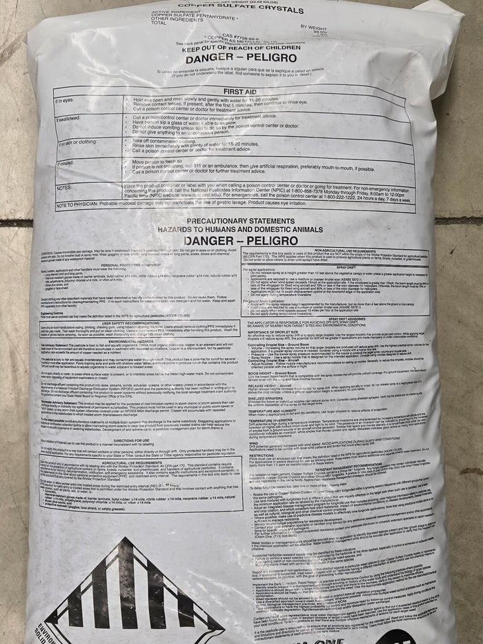 Copper Sulfate, 50 lb