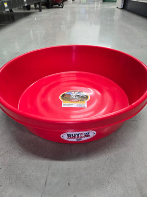 DuraFlex Plastic Utility Pan 3 Gallon Red Feed Pan