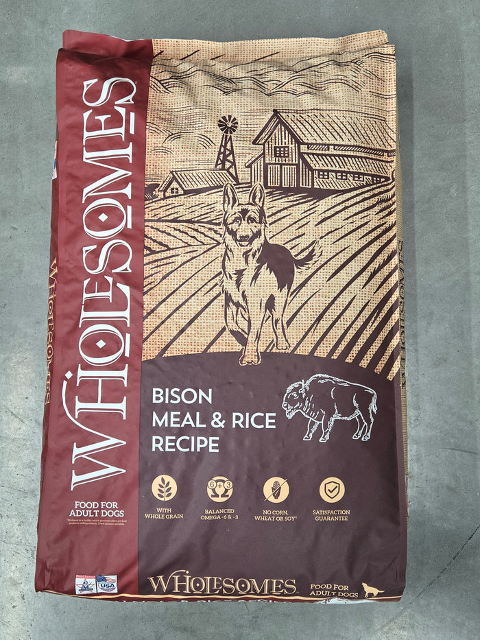 Wholesomes Bison and Rice Dog Food (35 lbs)