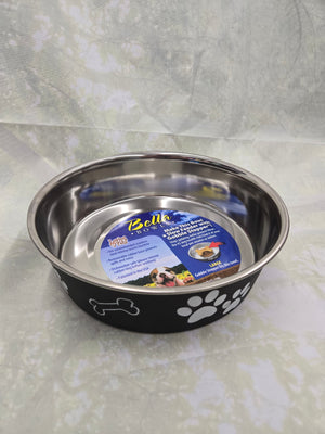 Loving Pets 7406LE Pet Feeding Bowl, Large, 52 Oz, Polyresin/Stainless Steel, Espresso