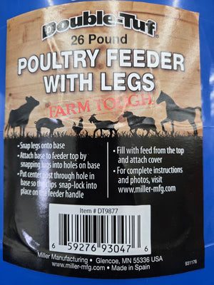 26 lb Poultry Feeder w/ Leg
