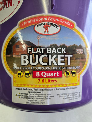 DuraFlex 8QT Plastic Flatback Bucket PUR