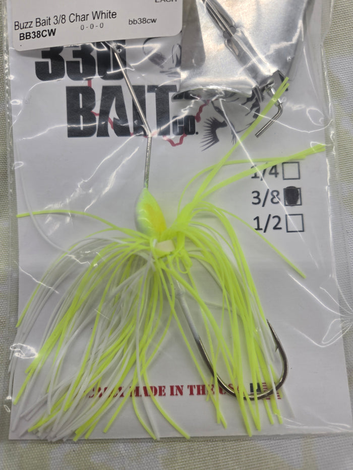 Buzz Bait 3/8 oz, Charcoal White