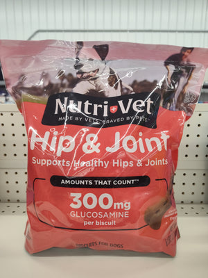 Nutri-Vet Hip & Joint Biscuits for Dogs - Biscuit PB Hip/Joint 6LB