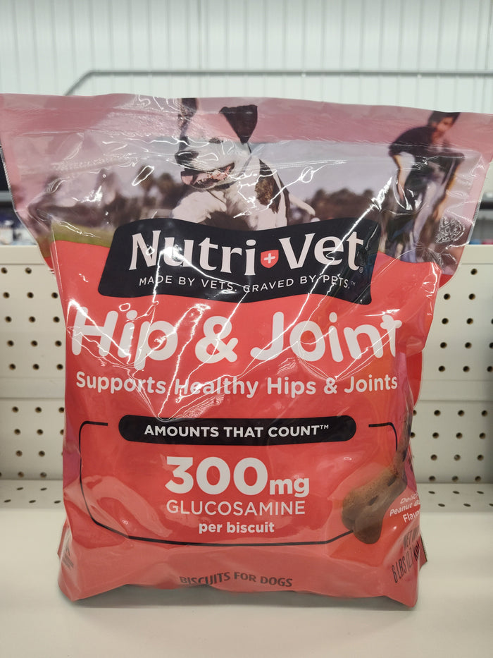 Nutri-Vet Hip & Joint Biscuits for Dogs - Biscuit PB Hip/Joint 6LB