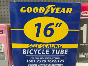 Kent 95201 Bicycle Tube, Self-Sealing, 16 x 1-3/4 in to 2-1/8 in W Bicycle Tires