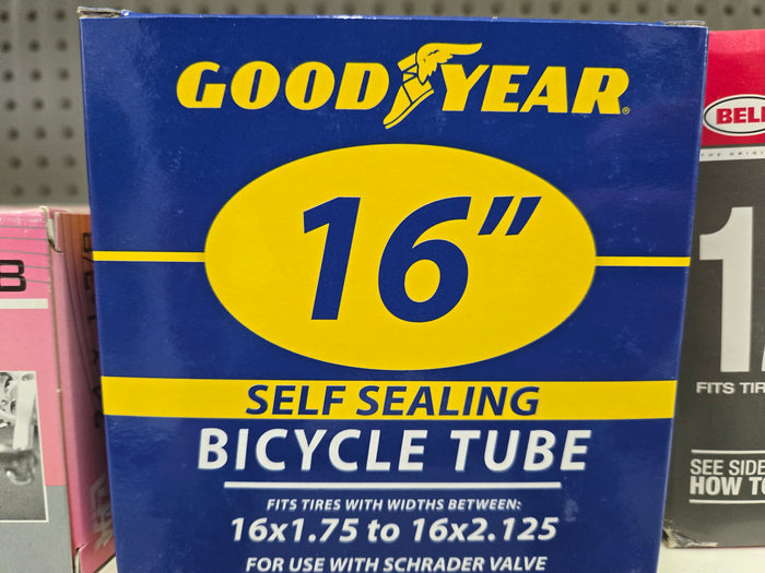 Kent 95201 Bicycle Tube, Self-Sealing, 16 x 1-3/4 in to 2-1/8 in W Bicycle Tires