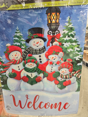 Caroling Snowmen Flag
