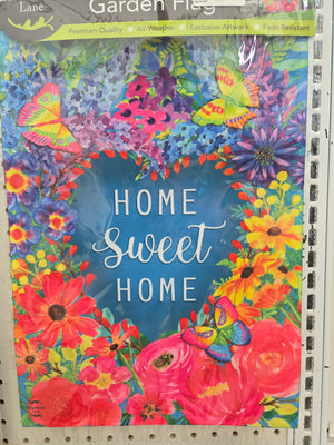 Floral Home Sweet Flag