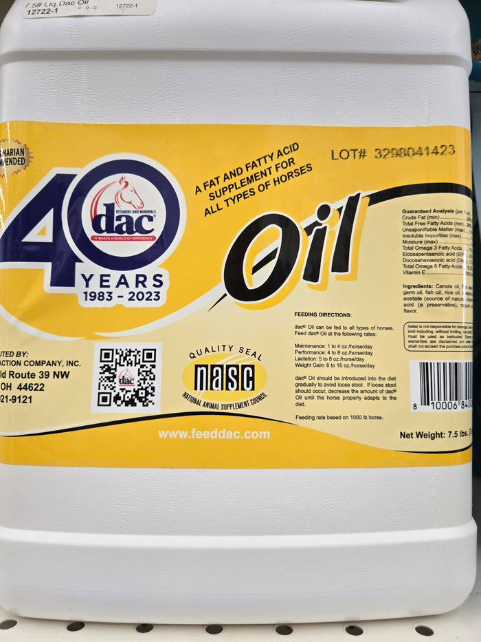 DAC Oil Horse Supplement 7.5# Liquid DAC Oil