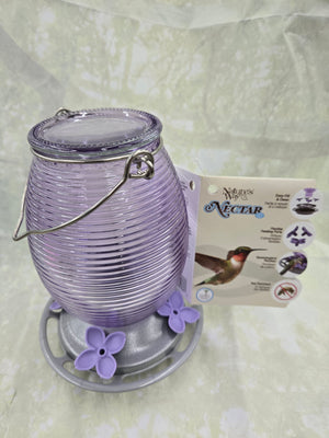 Lilac Dream Antique Glass Bird Feeder