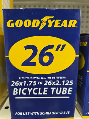 Kent 91079 Bicycle Tube, Butyl Rubber, Black, 26 x 1-3/4 in to 2-1/8 in W Bicycle Tires