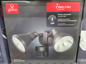 Globe 17000272 Security Flood Light, Bronze Fixture, Motion, PAR, 180° B