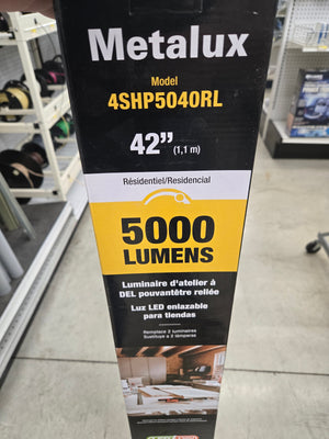 Metalux 4SHP5040RL Shop Light, 120V, 41W, 3-Lamp, LED, 5000 Lumens, 4000K Color Temp