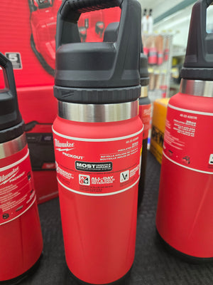 Milwaukee Packout Insulated Water Bottle, 24 oz, Metal, Red