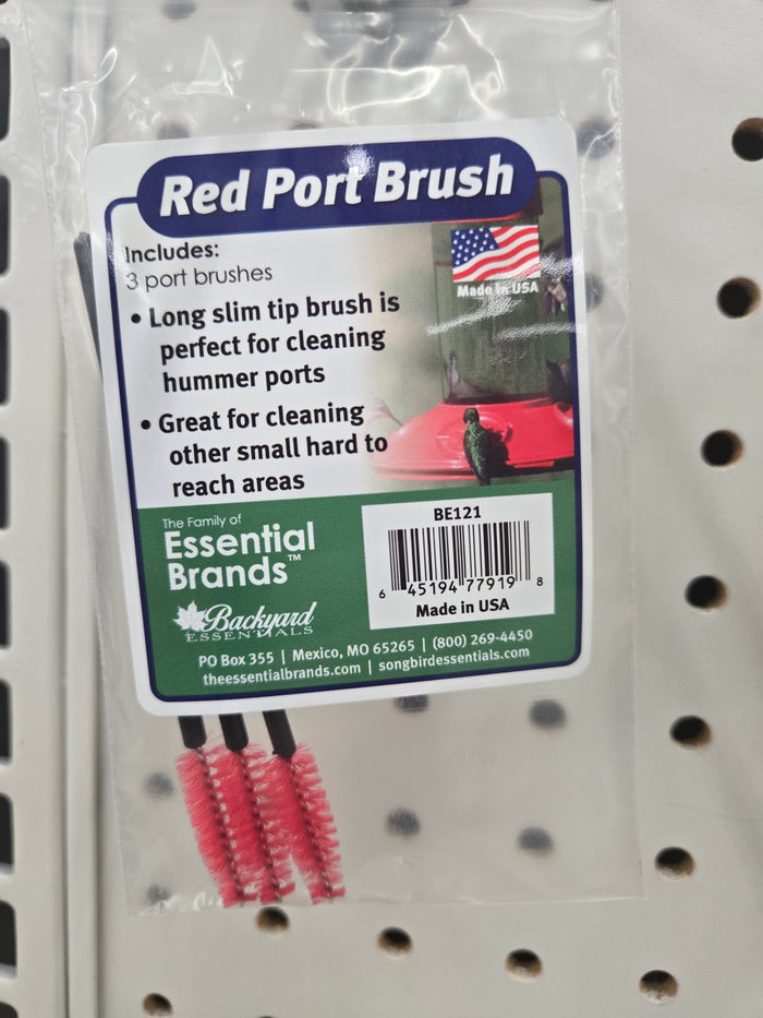 Red Port Brush - 3 Pack
