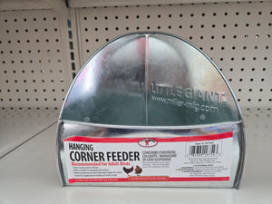 Galvanized Hanging Corner Poultry Feeder Galv. Hanging Feeder