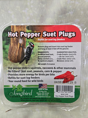 PTF Hot Pepper Suet Plugs