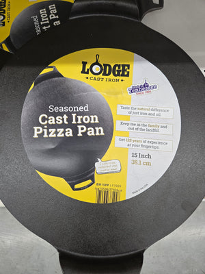 Lodge BW15PP Cast Iron Pizza Pan, 19-1/4 in L, 15 in W, Black