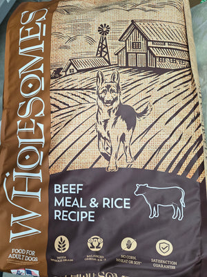 Wholesomes Beef and Rice Dog Food (40 lbs)