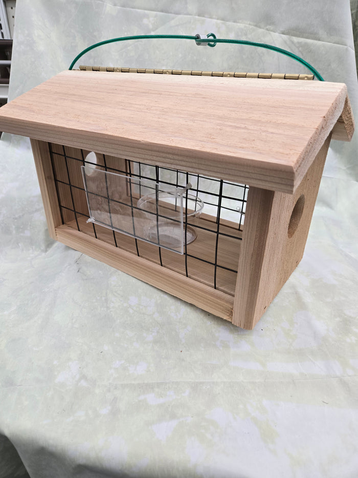 Protected Bluebird Feeder