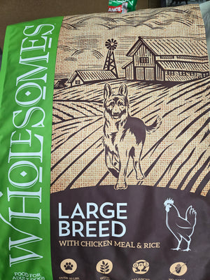 Wholesomes Large Breed Chicken Dog Food (40 lbs)
