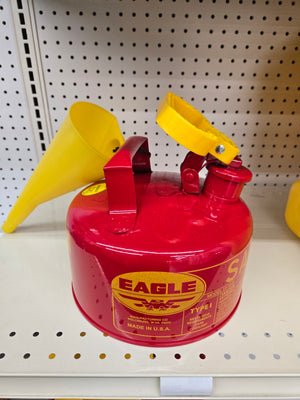 Eagle UI-10-FS Safety Can, 1 gal, Steel, Red, Galvanized