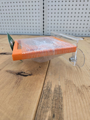 Orange Window Bird Feeder