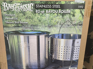 Stainless Steel Stockpot with Steamer and Basket (27.12 lb)