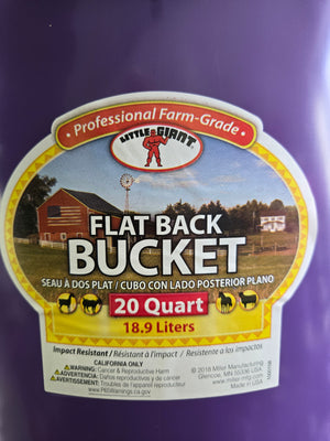 DuraFlex Plastic Flatback Bucket 20Qt PUR