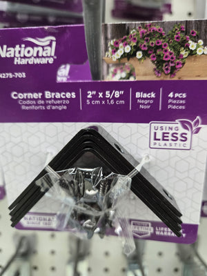 Corner Brace STL Black 2X 5/8In