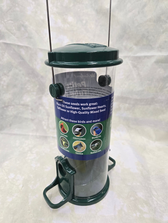 Petite Green Tube Feeder for Wild Birds