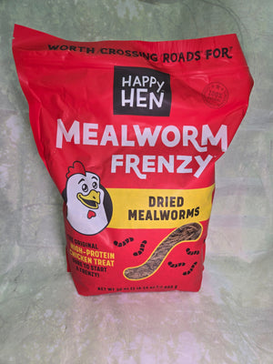 100% Mealworm Frenzy Treats for Chickens 30oz Mealworm Frenzy