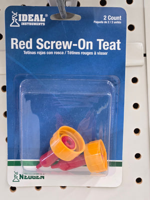 Neogen 7006 Screw-On Teat, Latex, Red