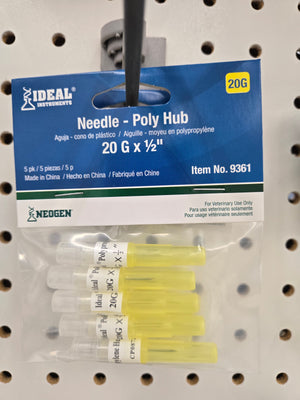 5-Pack 20 x 3/4" Poly Needles