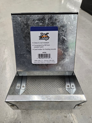 Galvanized Small Animal Feeder with Lid - 5" Sifter Feeder w/Lid