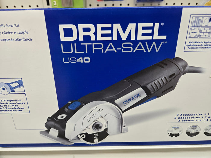 Dremel Ultra Saw Corded Compact Tool Kit, 7.5A, 4" Blade, 3/4" Cutting Capacity, 13,000 RPM