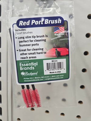 Red Port Brush - 3 Pack
