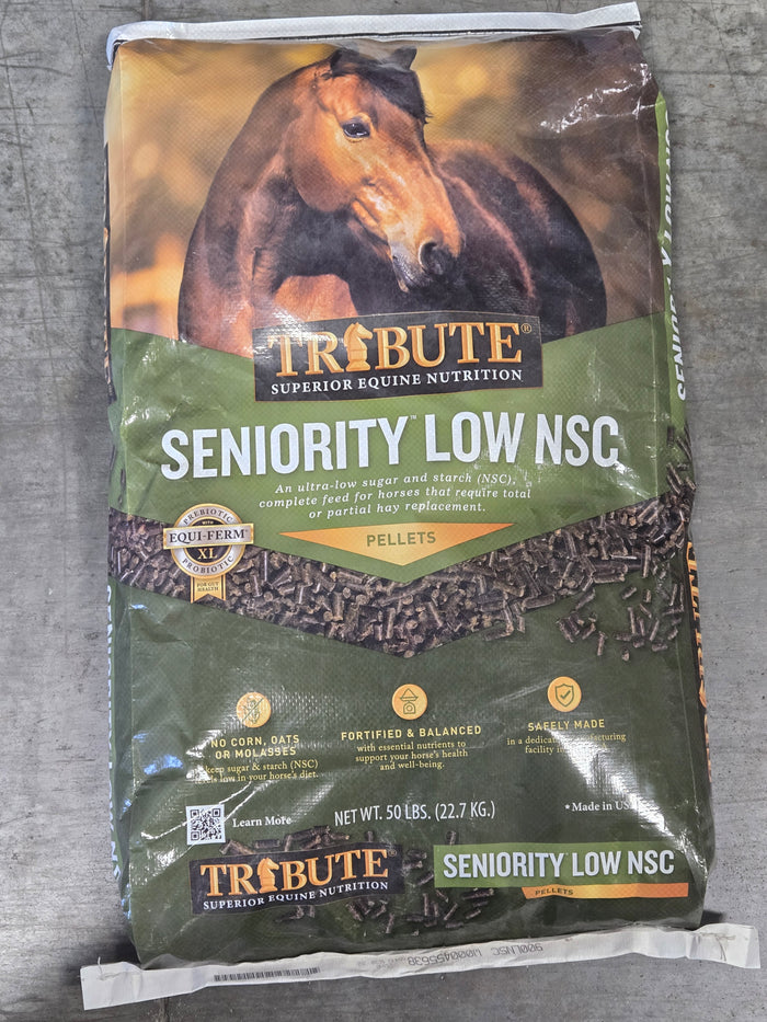 Tribute Seniority Low NSC Horse Feed (50 lbs)