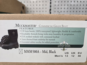 Muckmaster Mid-Cut Boots for Men and Women MB MUCKMASTER MID BLK M5
