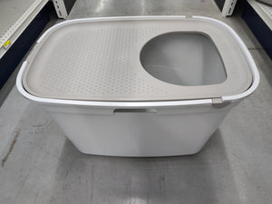 Moderna Top Entry Cat Litter Box - White/Grey