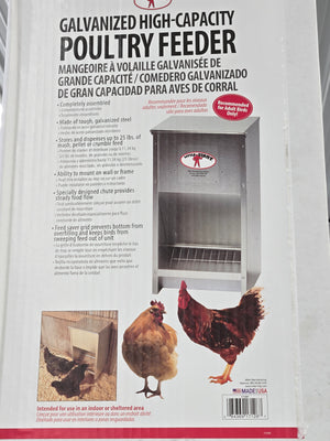 Galvanized High-Capacity Poultry Feeder 25#