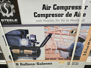 Steele 6 Gallon Portable Air Compressor