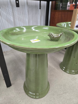 Green Bird Bath for Wild Birds