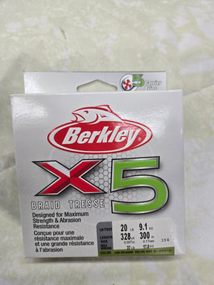 Berkley X5 Braid Fishing Line - 330 Yards