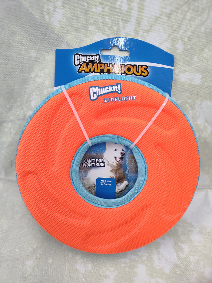 Chuckit! 18100 Ahibious Fly Ring Toy, M, Polyester, Assorted