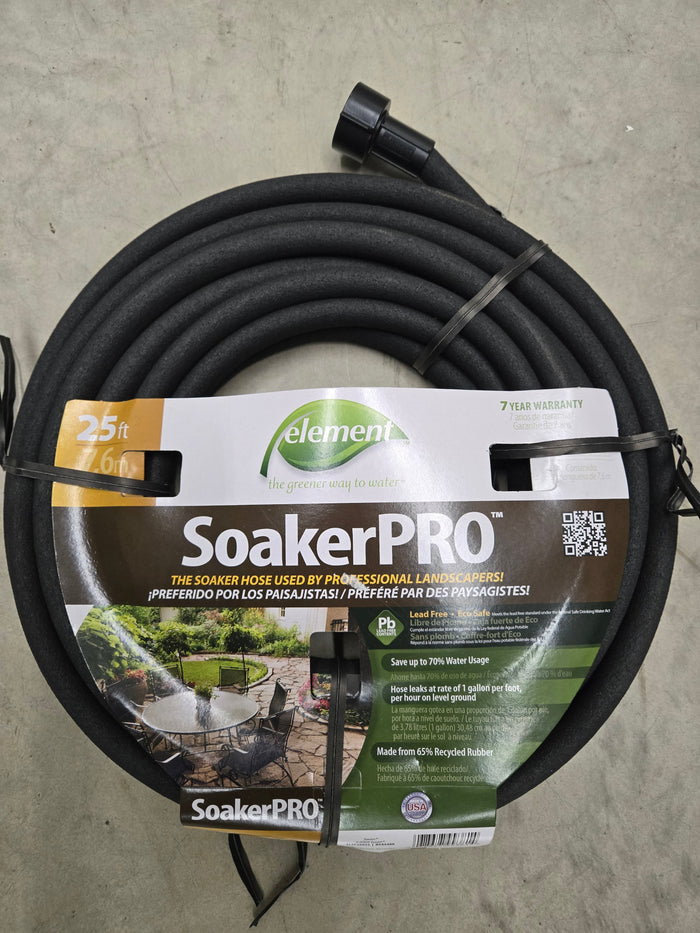 Swan ELSP38025 Soaker Hose, Black, 25 ft L, 3/8 In