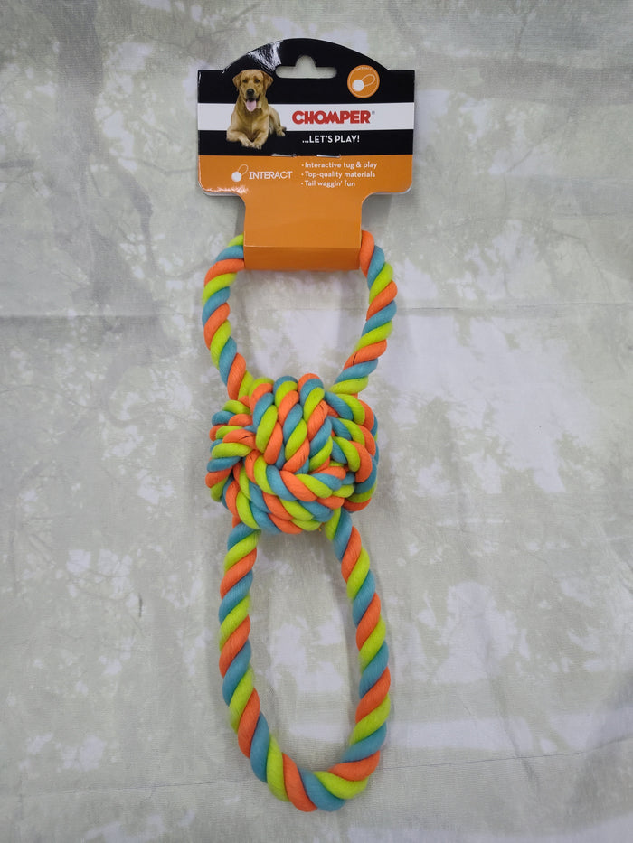 Chomper WB15522 Dog Toy, Rope Ball TPR