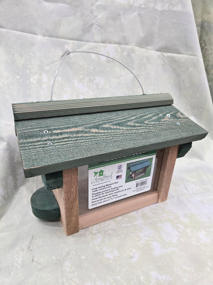Wooden Bluebird Feeder