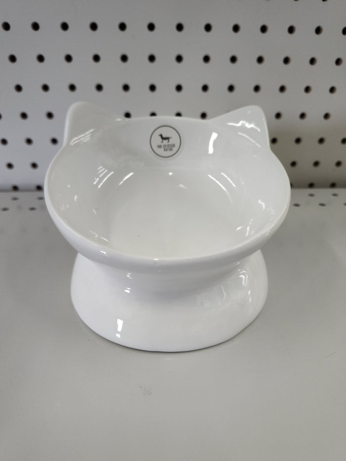 White Cat Dish - 1.5 Cup